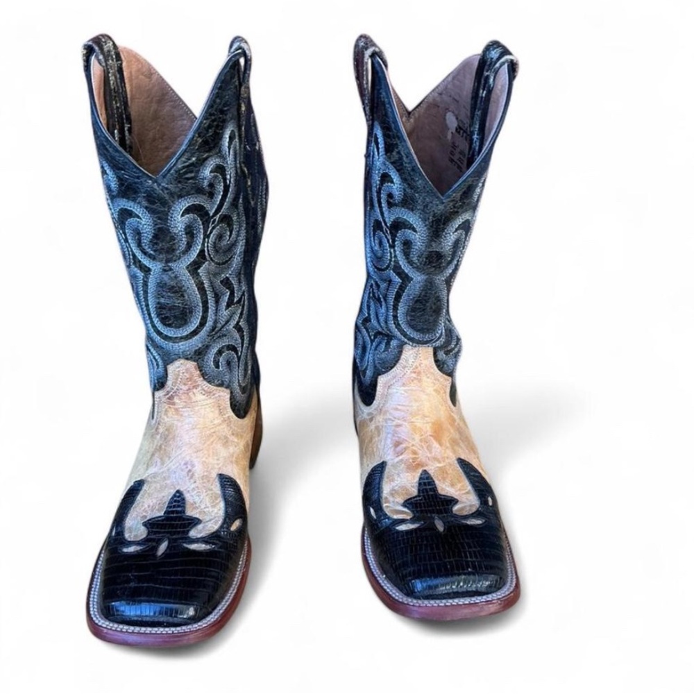 Ferrini Black and Tan Men's Western Cowboy Boots